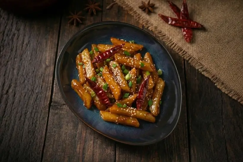 CRISPY CHILLI POTATOES