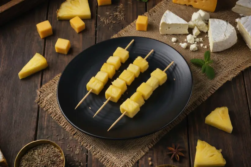 ICE-CUBE BLISS (CHEESE & PINEAPPLE BITES)